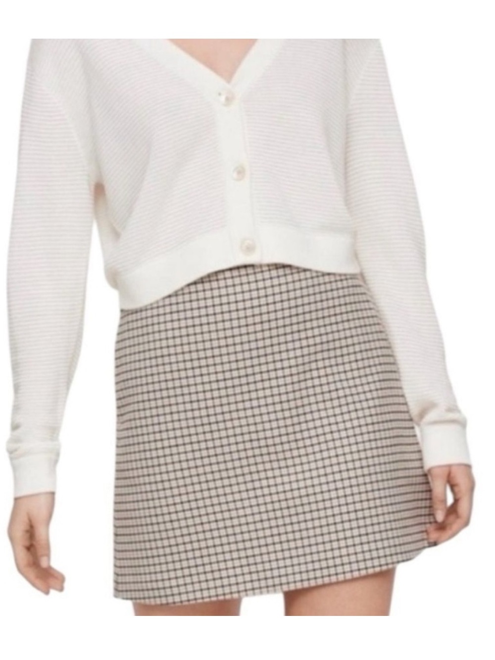 Wilfred Aritzia Plaid Mini Skirt